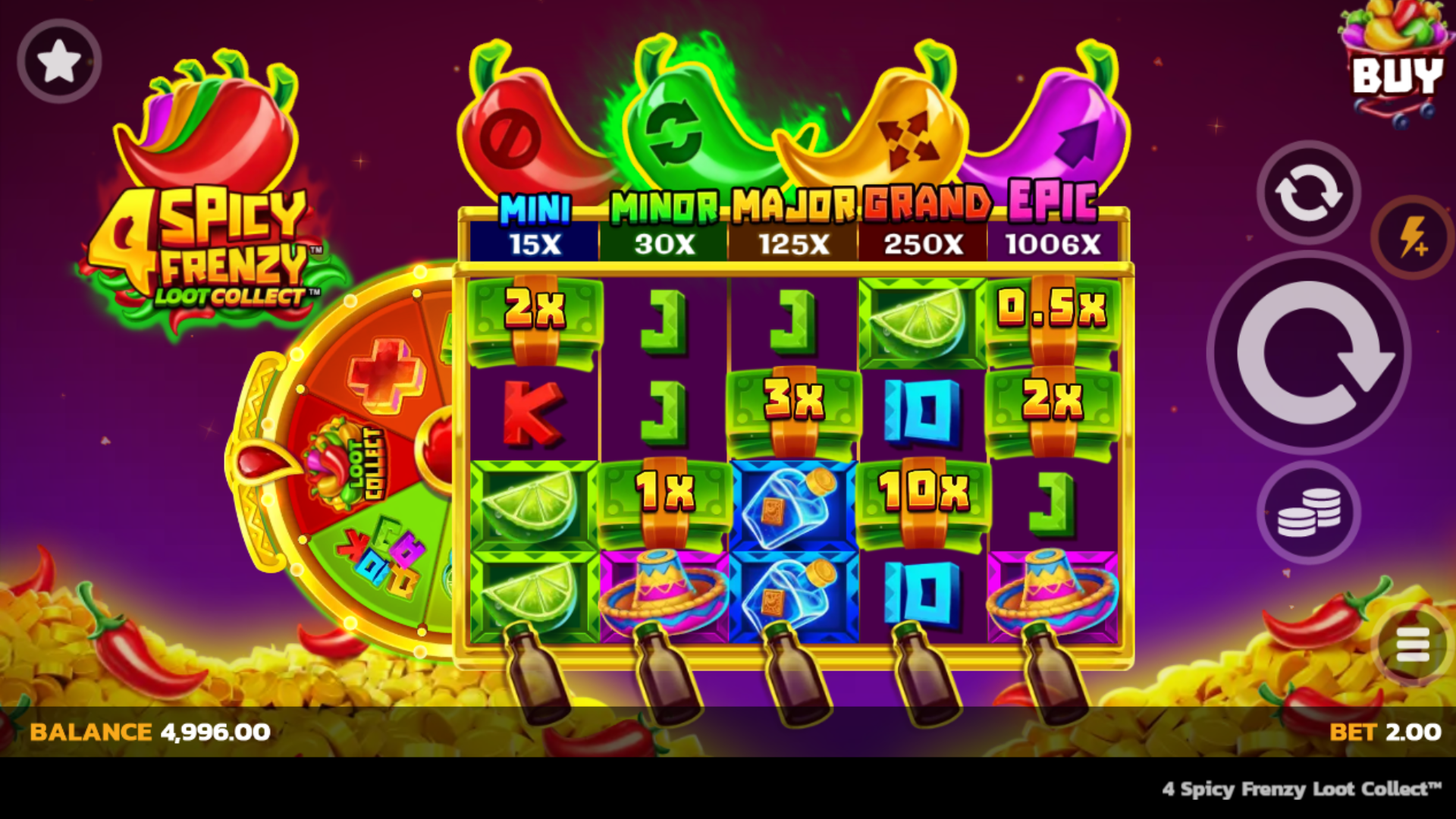 4 Spicey Frenzy™ Loot Collect™ gameplay