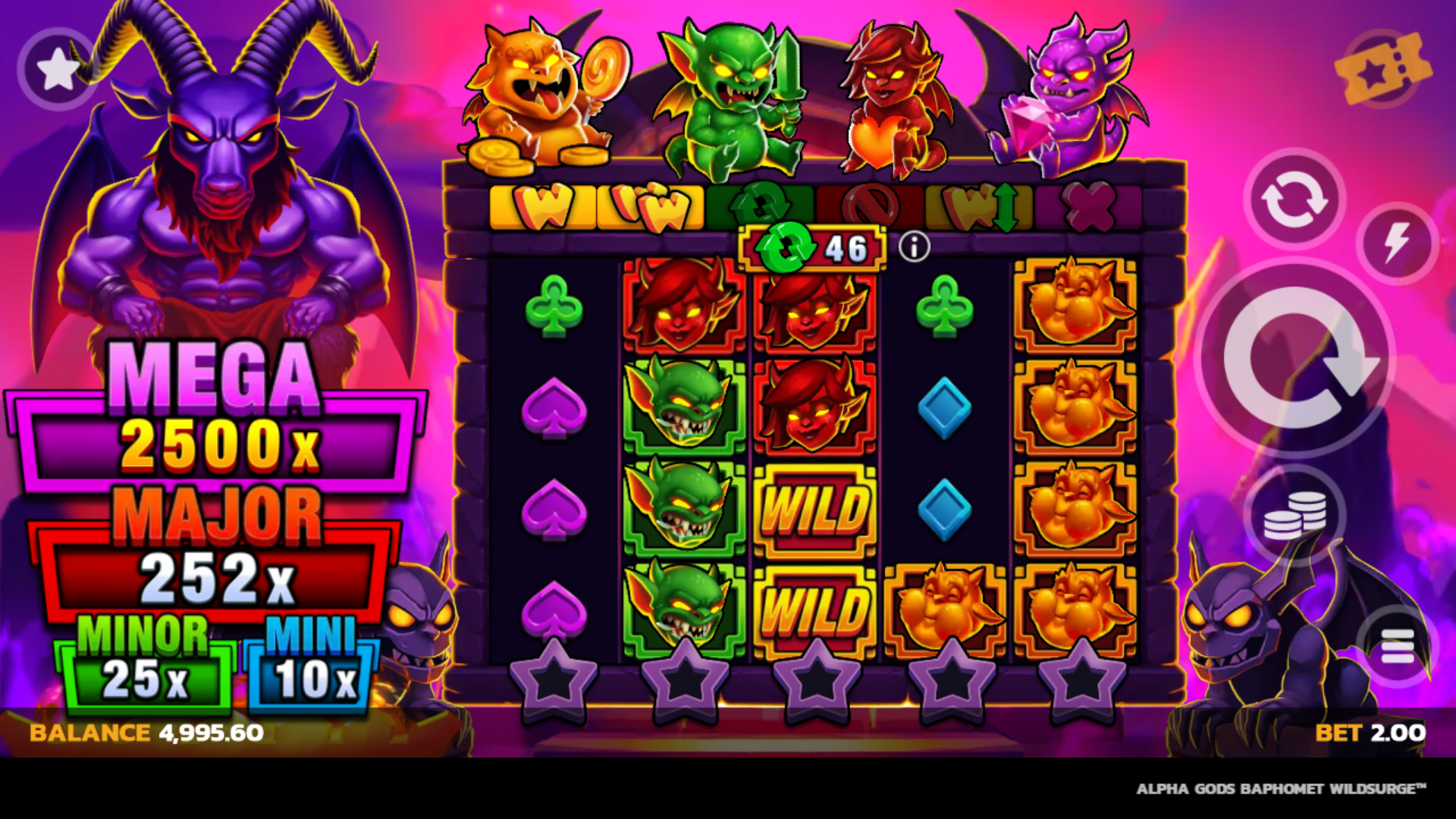 Alpha Gods: Baphomet Wild Surge™ gameplay