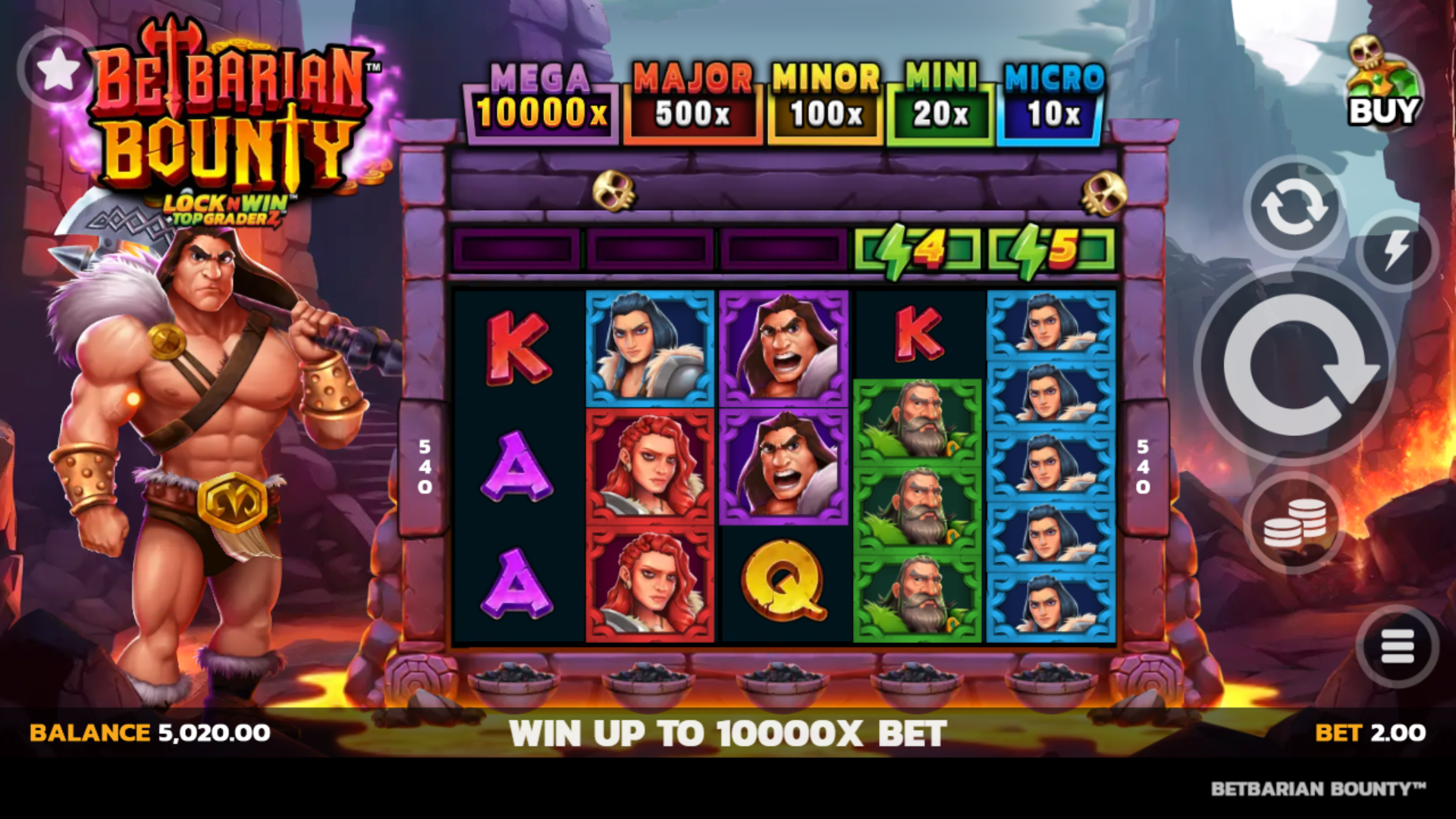 Betbarian Bounty™ LockNWin™ gameplay