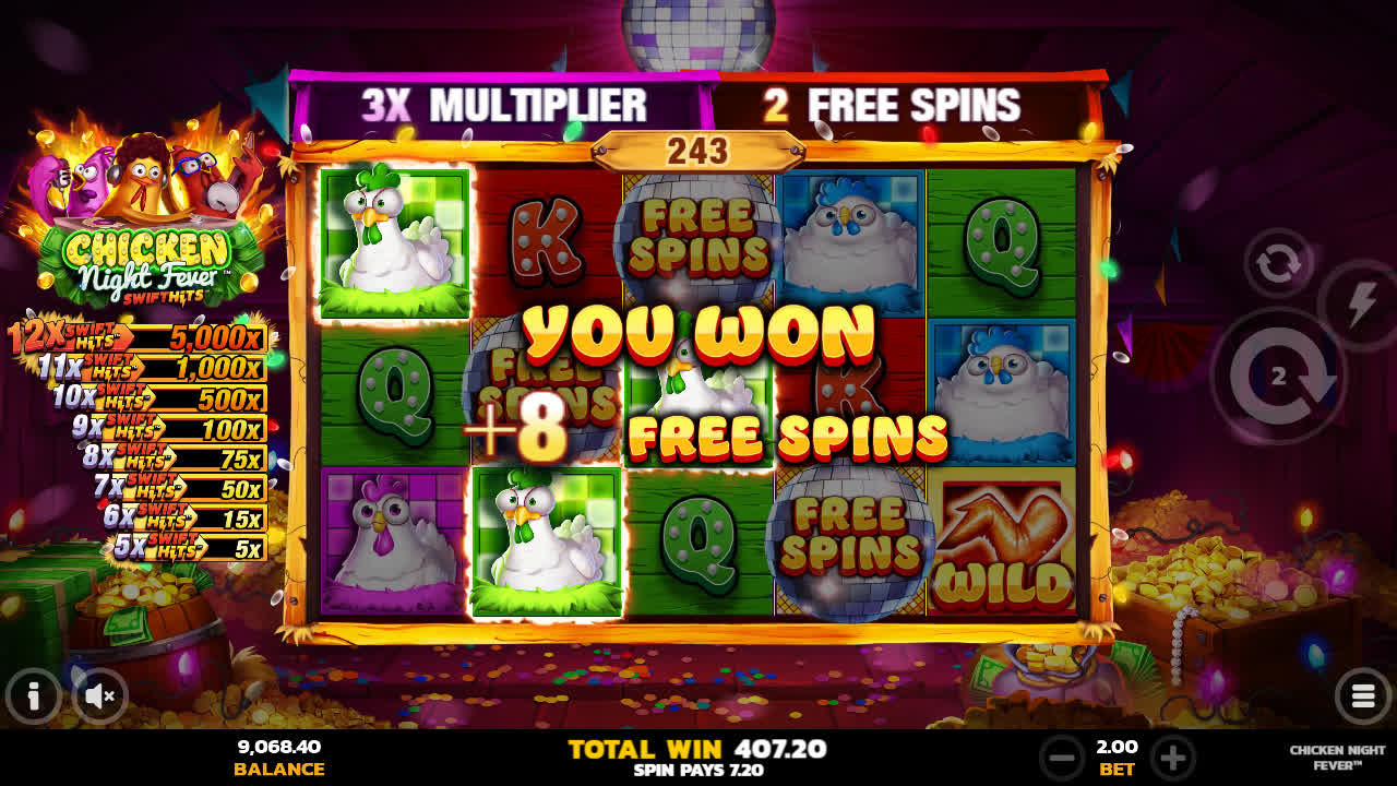 Chicken Night Fever ™ SwiftHits ™ gameplay