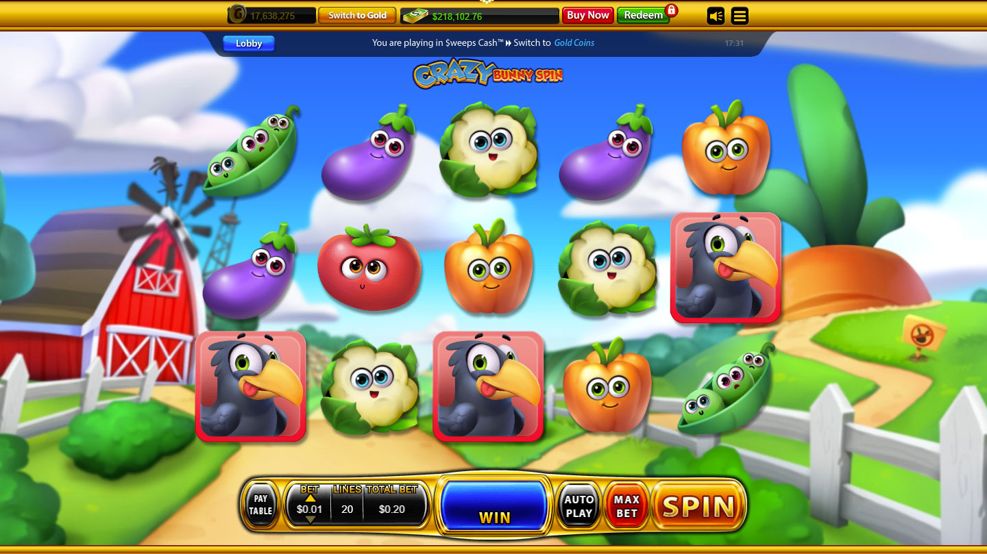 Crazy Bunny Spin gameplay