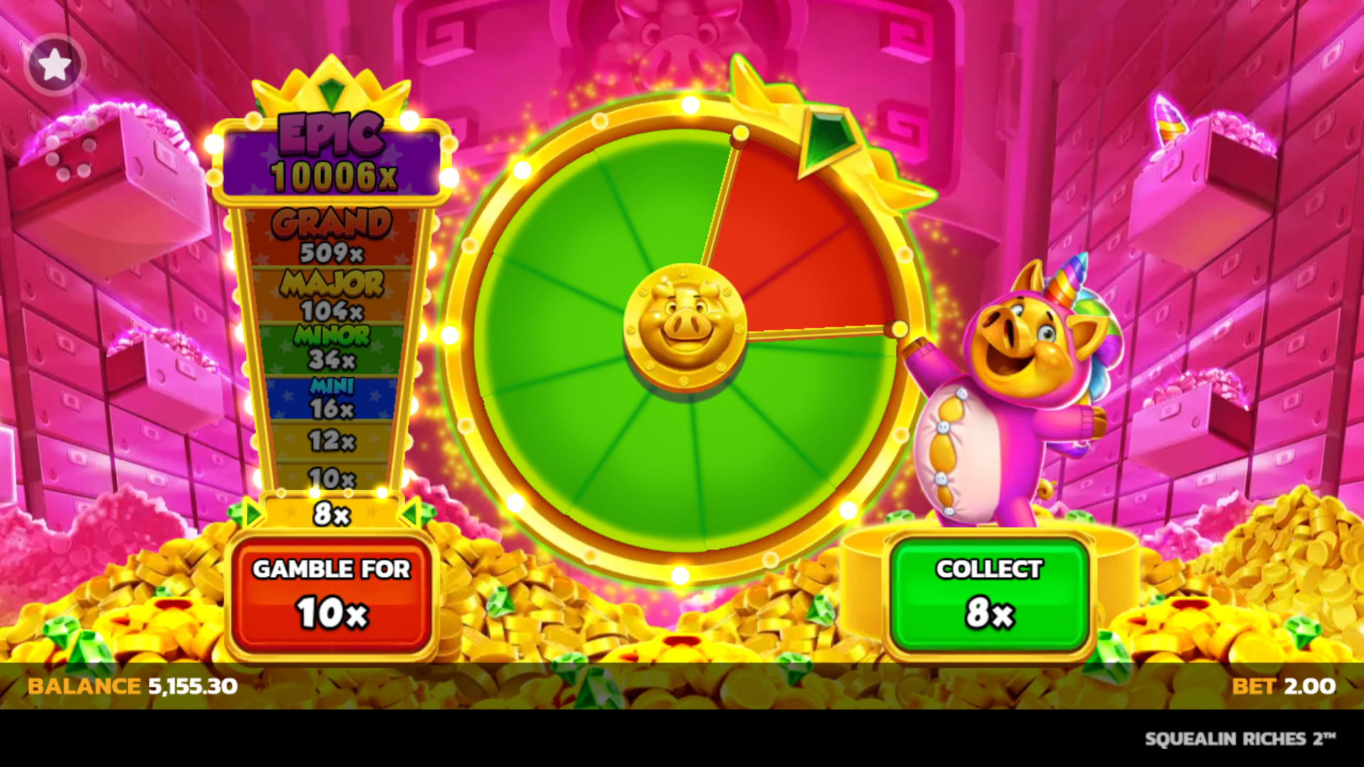 Gamble wheel feature